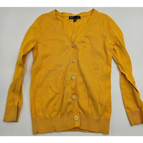 5 Piece Gap Girl's 4/5 Yellow French Tops/Sweater/Dress Lot - Picture 2 of 15